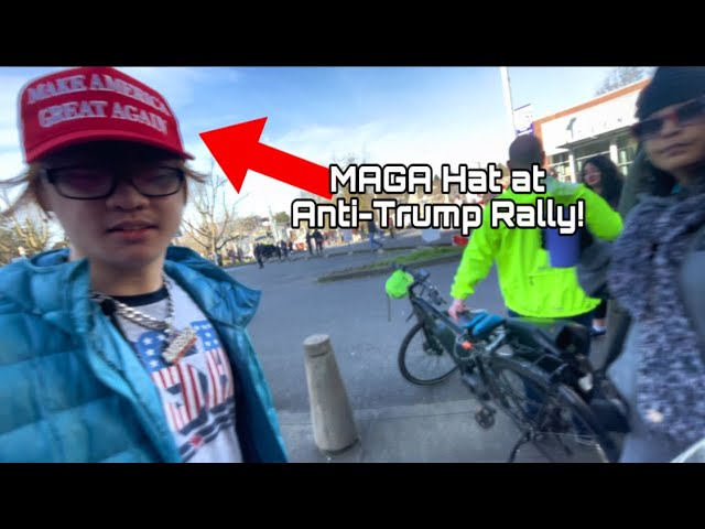 I went to an anti-Trump protest with a MAGA hat on Inauguration Day! (We got kicked out)