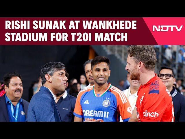 Rishi Sunak In India | Rishi Sunak Showcases Cricket Love, Reach Wankhede Stadium For T20I Match