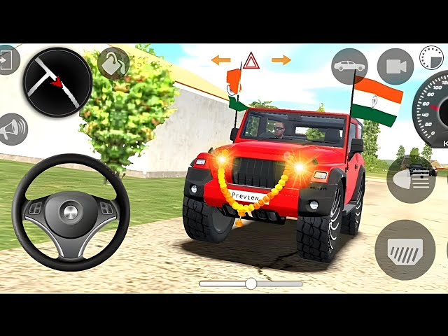 Dollar (Song) Modified Mahindra Red Thar😈|| Indian Cars Simulator 3D || Android Gameplay