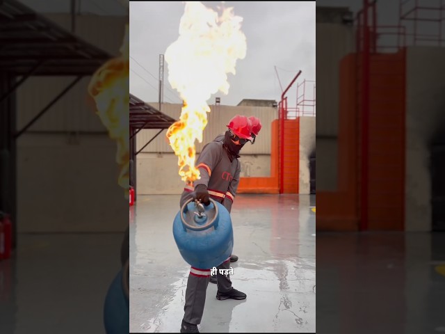 Training of a firefighter who can extinguish fire with one finger