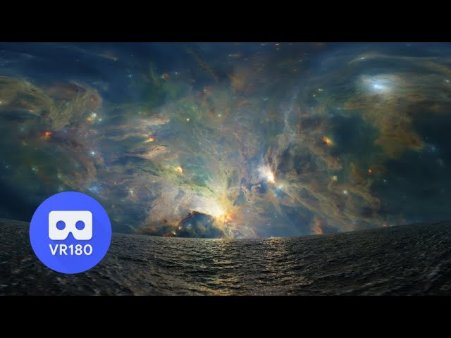 VR180 Ocean Nebula Sunset | Ambience for Relaxation/Meditation [1 Hour, 4K]