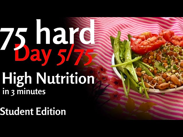 🌟 Day 5/75 Hard  Vlog  | High Nutrition | ⚡️ Student Edition ⚡️