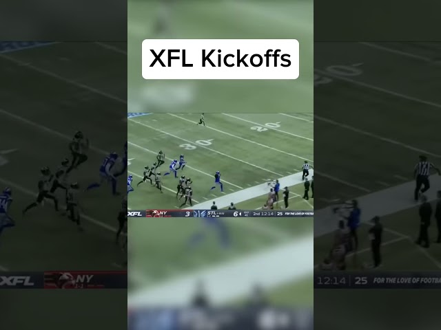 XFL Kickoffs vs NFL Kickoffs #nfl #xfl