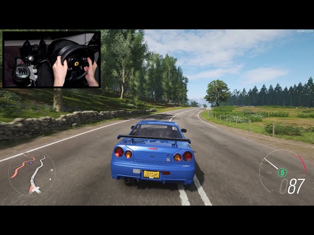 Nissan Skyline R34 GTR - Forza Horizon 4 - Thrustamster T300