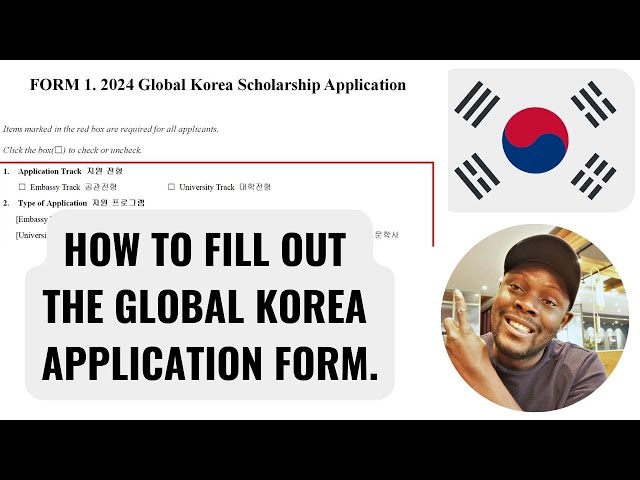 HOW TO FILL GKS U  2024 GLOBAL KOREA APPLICATION FORM. #globalkoreascholarship #gksapplicationform