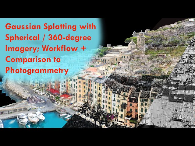 Gaussian Splatting and Photogrammetry with 360/spherical imagery