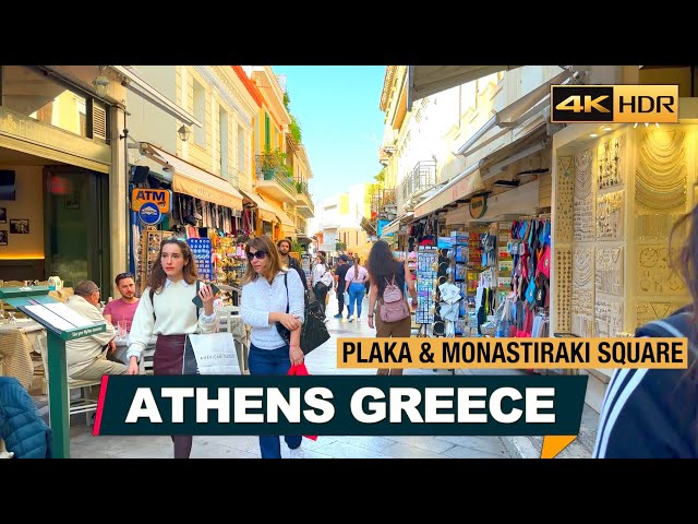 Athens, Greece - PLAKA & MONASTIRAKI SQUARE, MAKRIGIANNI 🇬🇷 Walking Tour (Subtitles)  [4K-HDR]