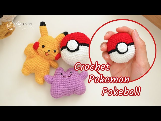 How to crochet Pokemon Pokeball amigurumi