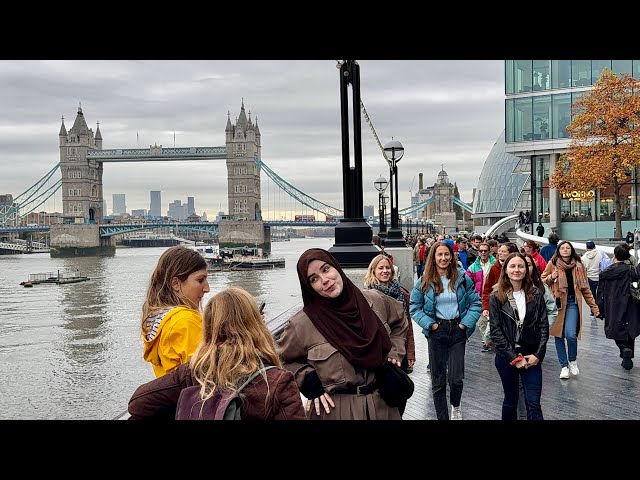 Tower Bridge to Borough Market | London walking Tour | London Street Food | Central London [4k HDR]