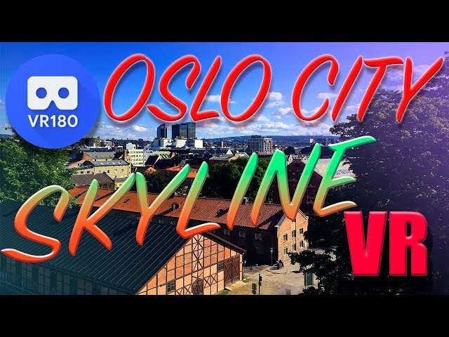 View of Oslo skyline from Akershus fortress VR180