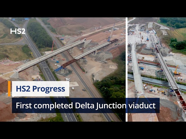 In depth look at first completed viaduct structures at HS2's Delta Junction