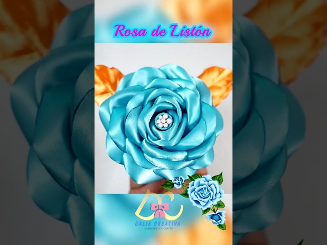 Rosa de Listón Azul #shorts #shortshorts #short #rosaseternas #rosasdeliston #shortsvideo