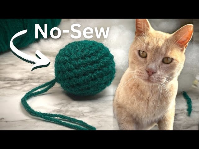 Beginners Crochet Cat Toy *no-sew*