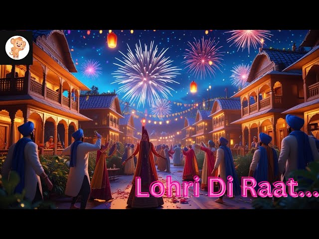 Happy Lohri 🕺 ! Lohri Di Raat🥁🥁🔥🕺!! Punjabi song !! Punjabi Boliyan 2025 !! kids song #lohri