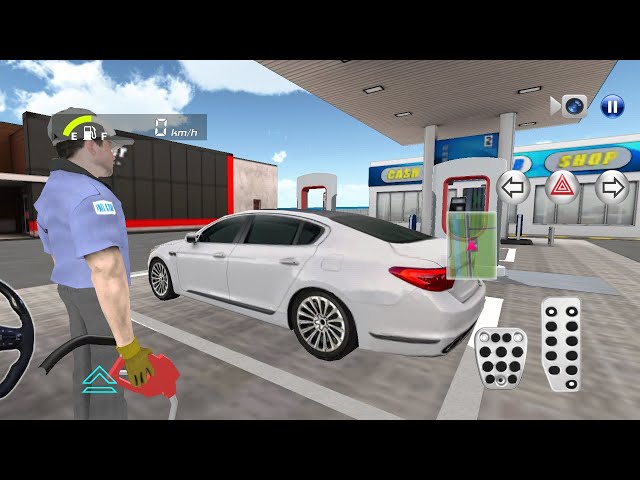 New White Mercedes in Gas station - 3D Driving class 2025 | #3ddrivingclass | #gameplay