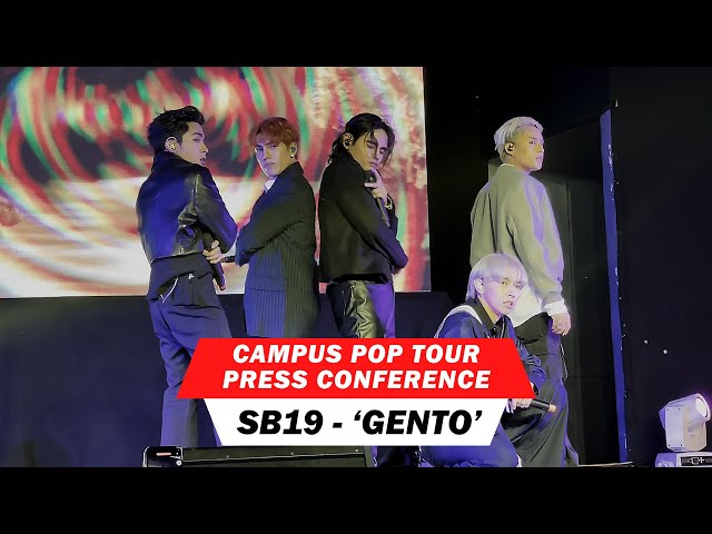 Campus Pop Tour Press Conference - 'GENTO' Live Performance by SB19 | September 27, 2023