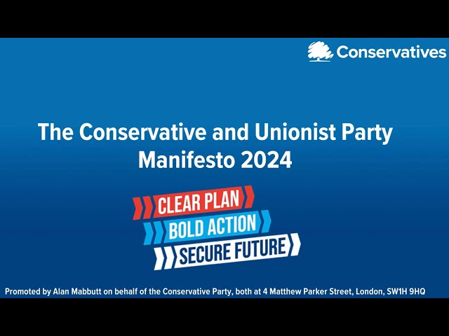 British Sign Language Conservative Party Manifesto 2024