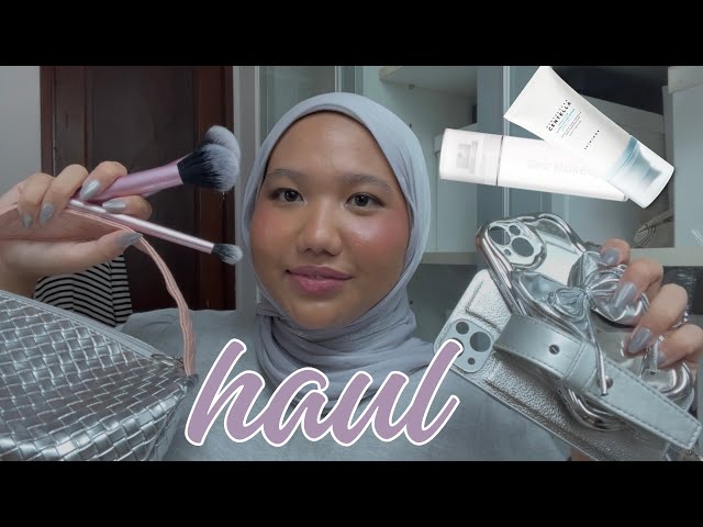 ASMR| HAUL: BEAUTY, SKINCARE & PHONECASES taping whispering mic brushing long nails