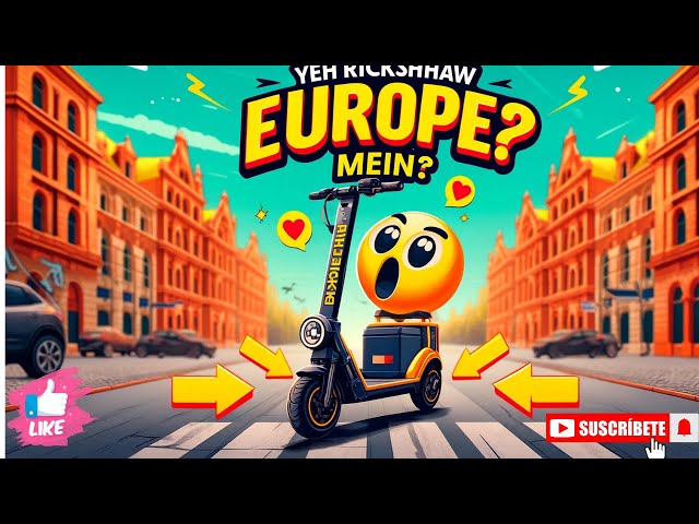 👉 Yeh Rickshaw Europe Mein?😲 Electric Scooter New Rules mustknow#EuropeRickshaw #EScooter#EuropeLife