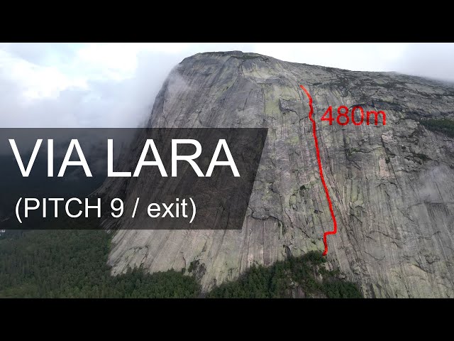 Via Lara, Pitch 9/exit (~2), Hægefjell | POV Trad Climbing