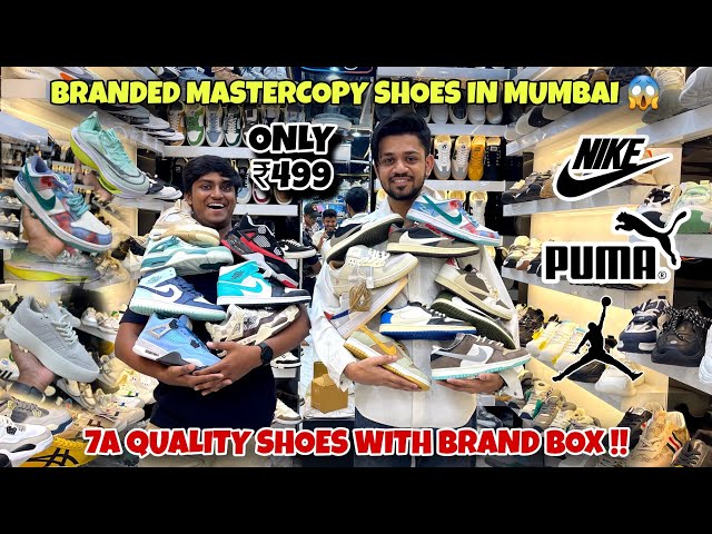 Cheapest 7A Quality Shoes In Mumbai | First Copy Branded Shoes Market | 9A Quality Shoes Shop