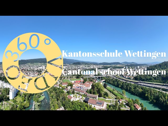 🌍 360° Drohnenpanorama von Wettingen – Blick auf die Kantonsschule Wettingen