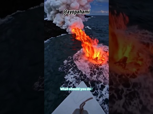 What Happens When Lava Erupts Underwater? #lava #eruption #shorts #ocean