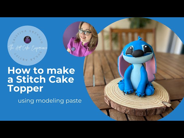 How to make a Stitch cake topper using sugar paste