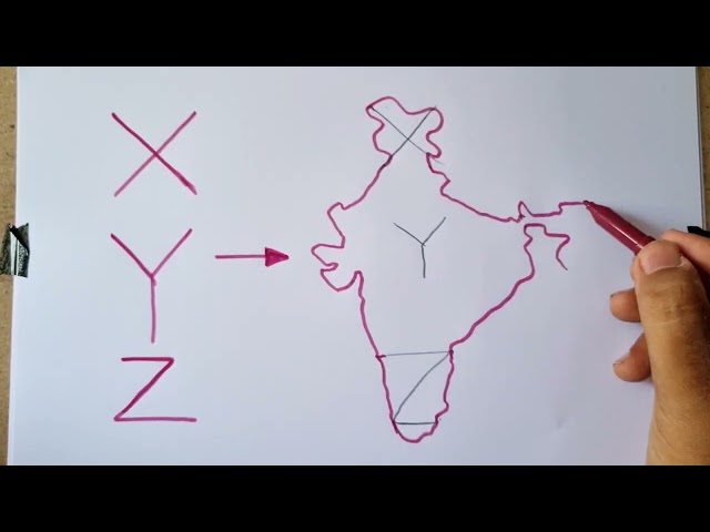 XYZ turns into India Map Drawing