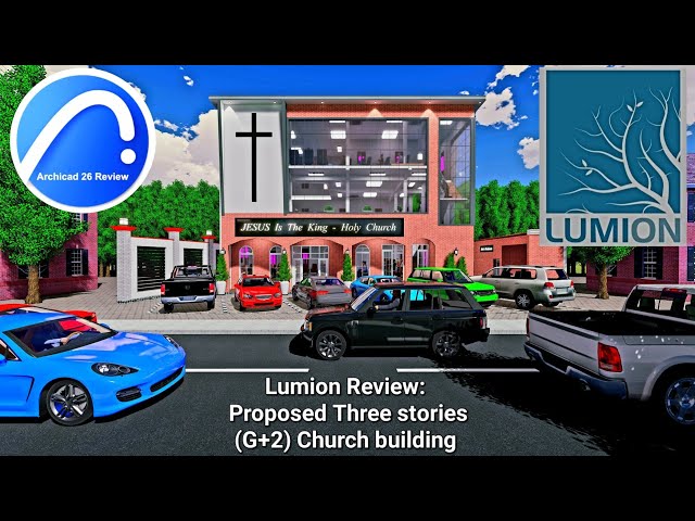 Lumion Review: Proposed Three stories (G+2) Luxurious Church Building | #archicad | #lumion | #jesus