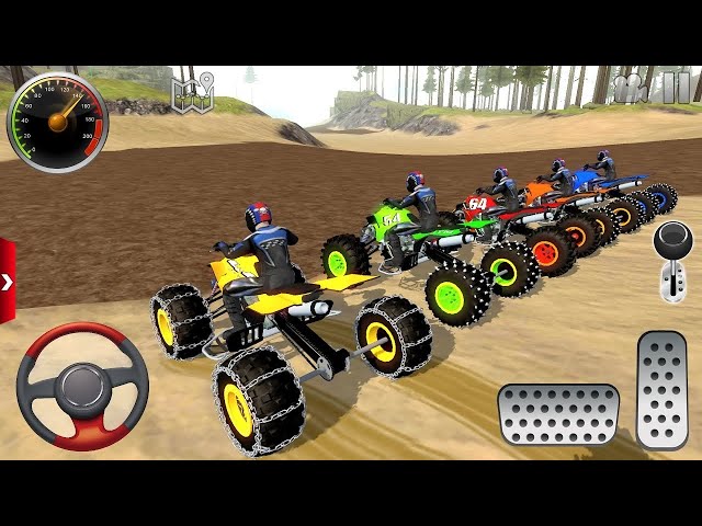 Motor Dirt orange Quad Bikes Extreme Off-Road Offroad Outlaws Bike Game For Android ios Mud Gameplay