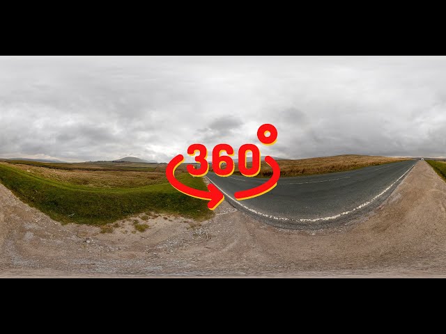 360° x 180° photo of Ribblehead Viaduct, England, taken from a mile away