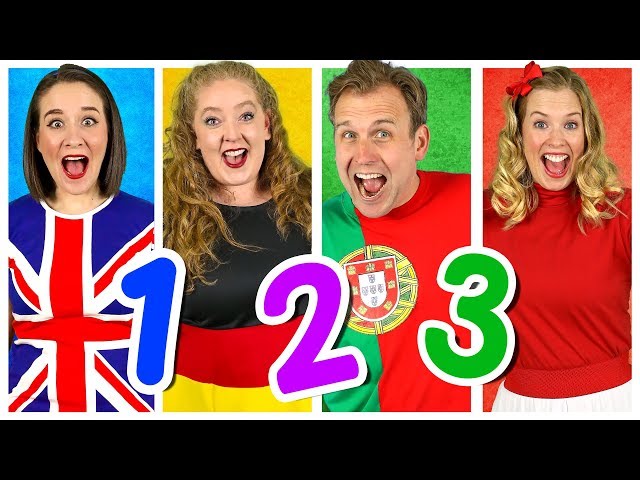 "Counting to Ten" in 4 Languages (Part 2) | Kids Learn to Count - Numbers Song