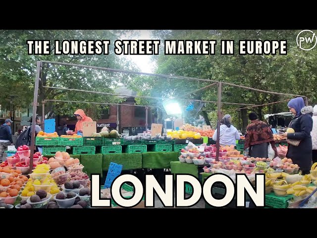 Walthamstow Street Market On Its Busiest Day, London Street food. East London walk 2024!