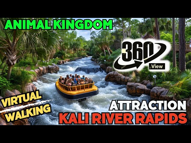 360º View 🇺🇸 Kali River Rapids | Animal Kingdom Attractions Florida 🏖 VR-Video * Virtual Reality