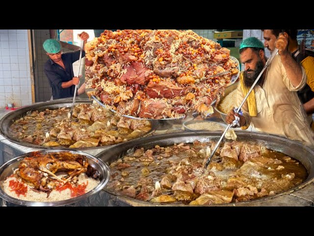 BIGGEST KABULI PUALO RECIPE | GAINT RICE MEAT PREPARED | PESHAWARI CHAWAL | KABULI AFGHANI RECIPE