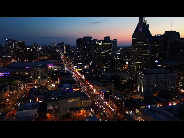 Nashville Tennessee Downtown Sunset Skyline Tour | 4K Aerial Video