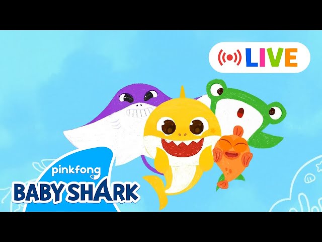 [LIVE🔴] Baby Shark Brooklyn Episodes 1-12 ALL | +Compilation | Watch on TV | Baby Shark Official