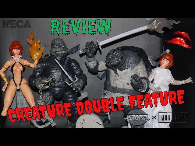 NECA Creature Double Feature Black & White Leonardo as the Hunchback & Raphael as the Wolfman Review