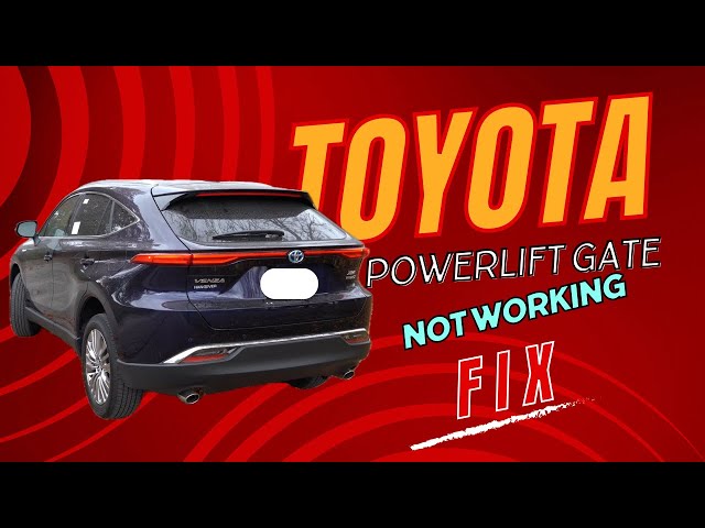 How To Fix Toyota Power LiftGate NOT WORKING | Reset Power LiftGate