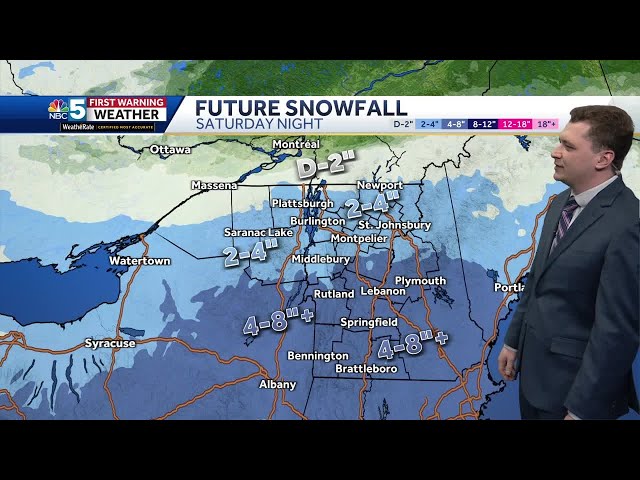 Video: Quiet through Saturday ahead of another round of snow in Vermont, Northern New York (2-07-25)