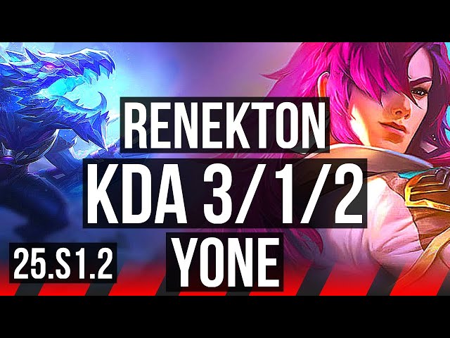 RENEKTON vs YONE (TOP) | KR Grandmaster | 25.S1.2