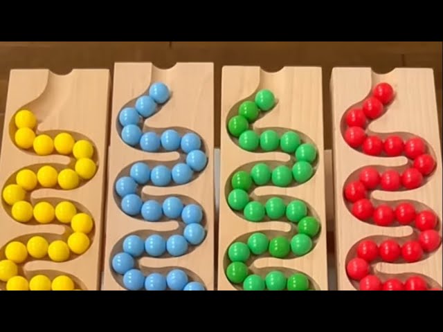 Colourful track Marble Run Race ASMR || HABA Slope