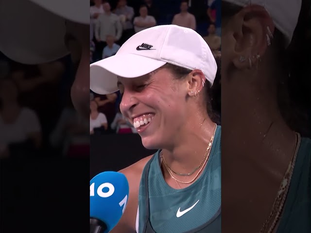 Madison Keys almost couldn’t believe it after reaching the Australian Open final! 🤩 #AusOpen #Shorts