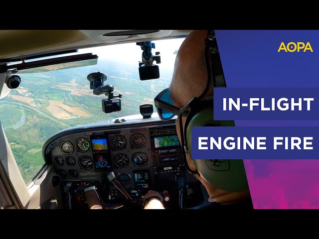 In-Flight Engine Fire Emergency Procedure