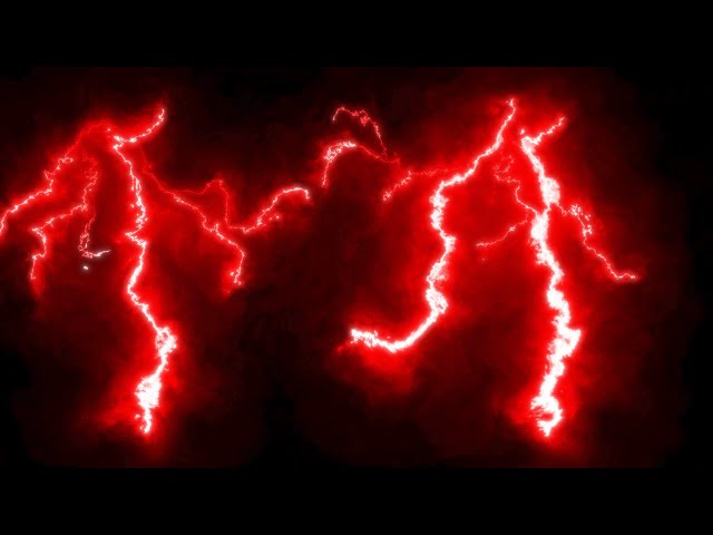 Intense Red Thunderstorm Flashing Lightning 10+ Hours 4K Long Screensaver || Wallpaper || Background