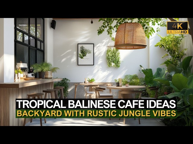 Transform Your Backyard into a Tropical Balinese Cafe with Rustic Jungle Vibes!