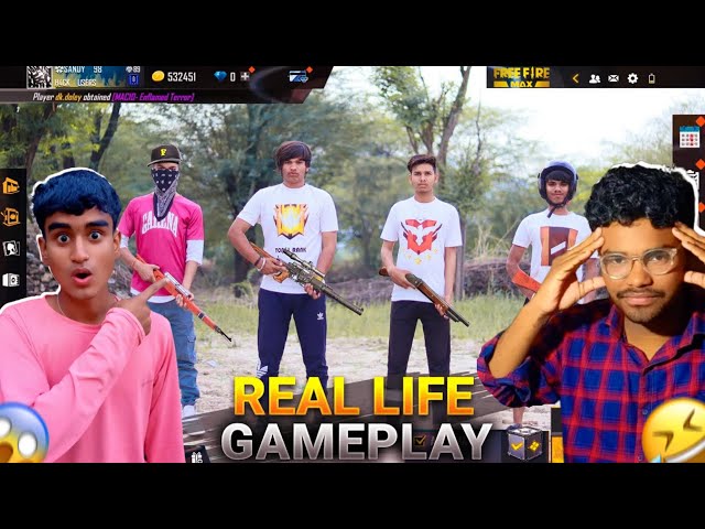 REACTION Free Fire Gameplay In Real Life | Comedy Video | Free Fire In Real Life @kar98army