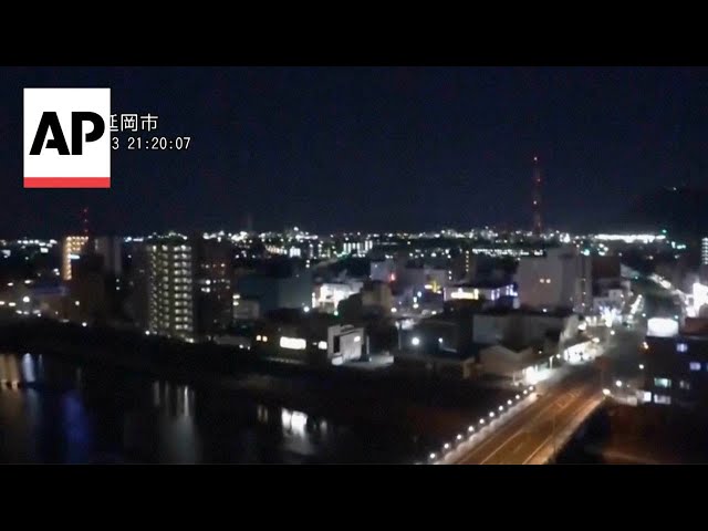 Video captures moment magnitude 6.6 earthquake hit Japan