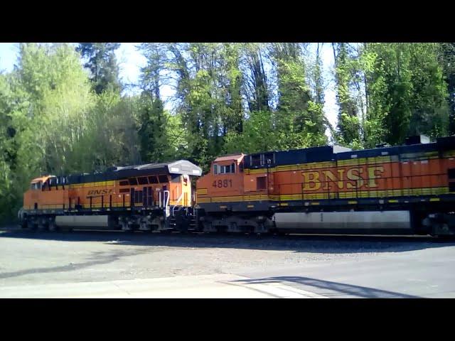 Bnsf railway coal train going northbound on main track 1on April 24, 2019